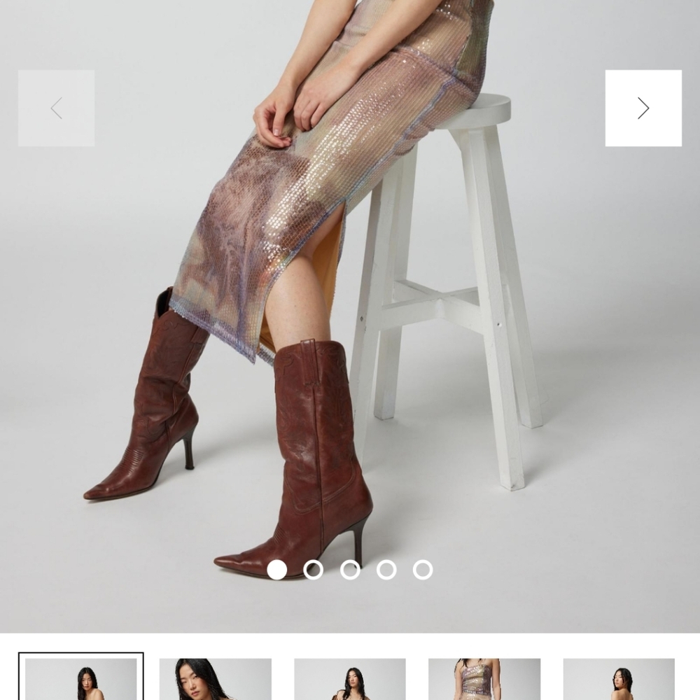 Urban outfitters sequin long skirt medium, new - Picture 5 of 6
